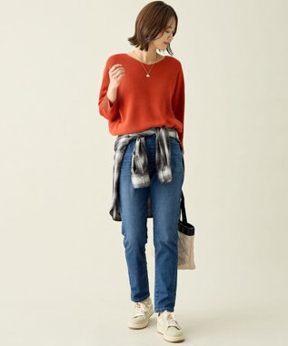 ANY ラメガーターニット オレンジ