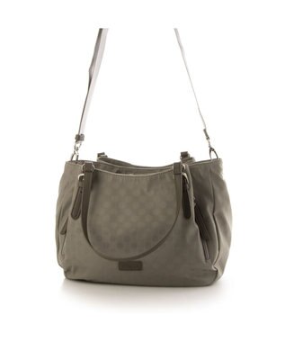 Y'SACCS ポーチ付きドットジャカードトート グレージュ