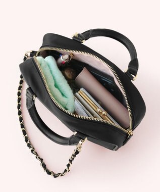 TOCCA 【八木アリサさん着用】WITH CLARISSE 2WAY NYLONBAG ミニボストンバッグ ブラック系