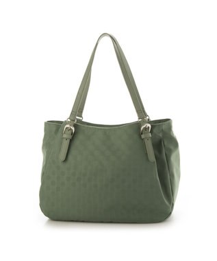 Y'SACCS ポーチ付きドットジャカードトート ライトグリーン