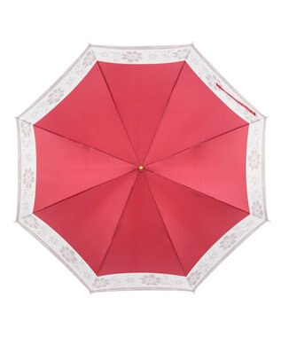 MOONBAT LANVIN en Bleu 【耐風】長傘 サテンプリントフラワー ローズピンク