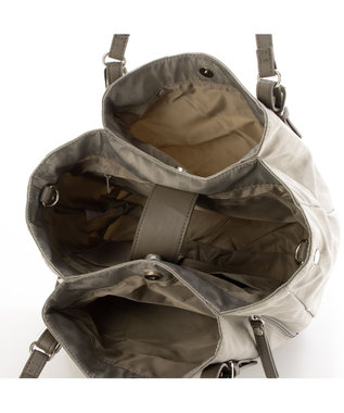 Y'SACCS ポーチ付きドットジャカードトート グレージュ