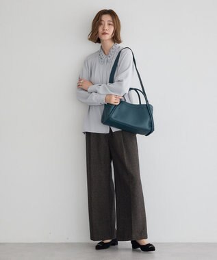 YECCA VECCA 【cache cache】ハンドルシュリンクトート Blue