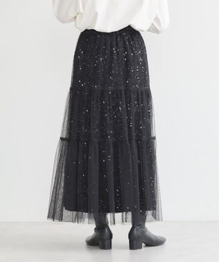 earth music&ecology マルチウェイスパンコールスカート Black