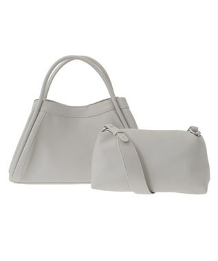 YECCA VECCA 【cache cache】ハンドルシュリンクトート Light Gray