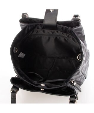 Y'SACCS ポーチ付きドットジャカードトート ブラック