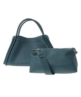 YECCA VECCA 【cache cache】ハンドルシュリンクトート Blue