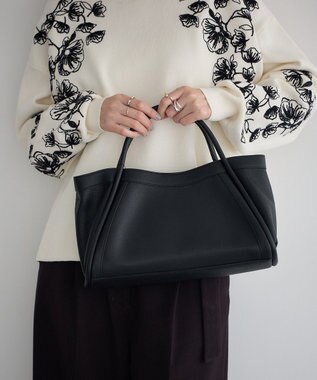 YECCA VECCA 【cache cache】ハンドルシュリンクトート Black