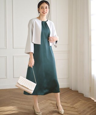 ANY SIS 【洗える】セレモニークロップド ジャケット ライトグレー