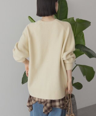 AMERICAN HOLIC ラグランラメニットプルオーバー Ivory