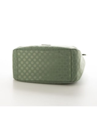 Y'SACCS ポーチ付きドットジャカードトート ライトグリーン