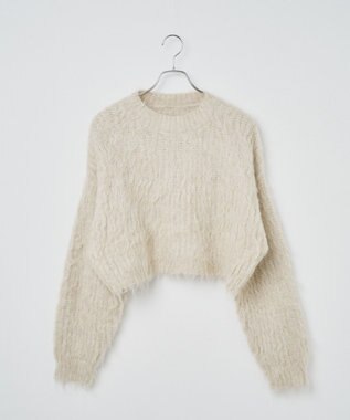 WEGO ブラッシュニットショートプルオーバー ベージュ