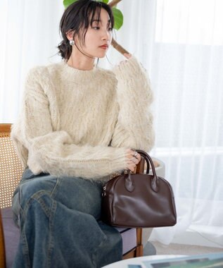 WEGO ブラッシュニットショートプルオーバー ベージュ