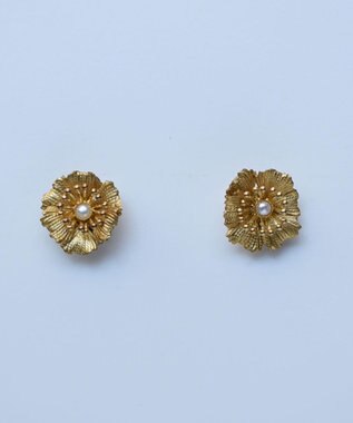 monshiro 【2WAY】アネモネ ピアス ホワイト×ゴールド