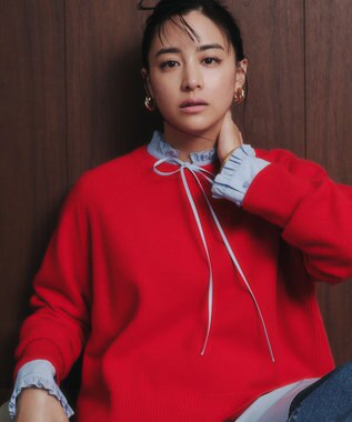 UNFILO フリルネック ブラウス