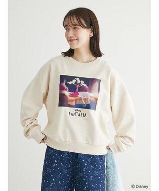 Green Parks ＦＡＮＴＡＳＩＡ／プリント裏毛プルオーバー Ivory