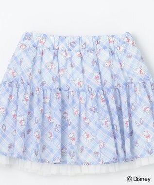 ANY KIDS 【ディズニー/マリー】チェック柄 総柄スカパン サックスブルー