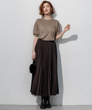 23区 【先行予約】オータムメタリック パフスリーブ ニット Tシャツ ゴールド系