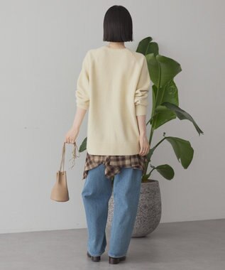 AMERICAN HOLIC ラグランラメニットプルオーバー Ivory