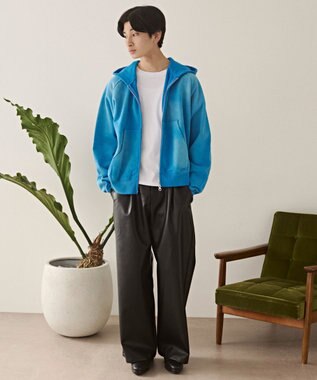 WEGO ショートZIPパーカー ブルーその他