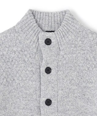 JOSEPH HOMME ツイストメランジ　ニットカーディガン ライトグレー系