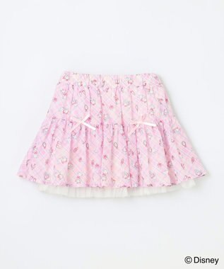 ANY KIDS 【ディズニー/マリー】チェック柄 総柄スカパン ピンク