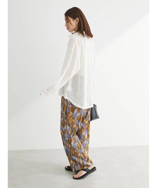 Green Parks カットレースシャツチュニック Off White