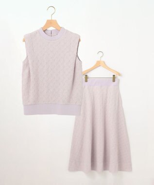 組曲 S 【2SET】ストレッチジャカード セットアップ ピンクグレージュ系