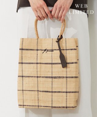 J.PRESS LADIES 【WEB限定・A4サイズ収納可】 マダガスカルラフィア トート バッグ