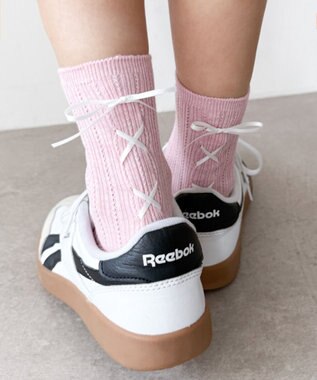 WEGO レースアップバックリボンソックス ライトピンク