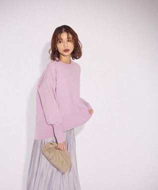 Green Parks ふわもっちニットプルオーバー Purple