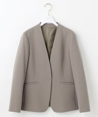 ANY SIS ビューティサーモ2WAYストレッチ ノーカラージャケット グレージュ