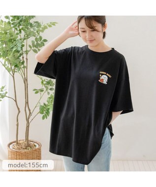 Mother garden しろたん ビッグTシャツ 半袖 《カレーナイス！》ユニセックス フリーサイズ ネットショップ限定 ブラック
