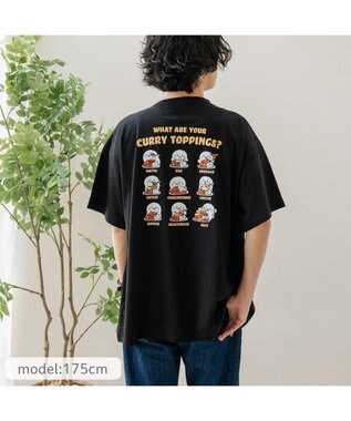 Mother garden しろたん ビッグTシャツ 半袖 《カレーナイス！》ユニセックス フリーサイズ ネットショップ限定 ブラック