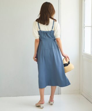 Feroux 【接触冷感・UVカット・洗える】クルーネックハーフスリーブ プルオーバー スカイブルー系