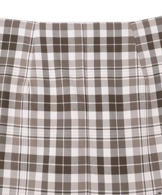 earth music&ecology ティアードイレヘムスカート Check Brown