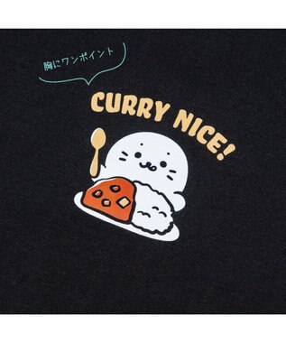 Mother garden しろたん ビッグTシャツ 半袖 《カレーナイス！》ユニセックス フリーサイズ ネットショップ限定 ブラック