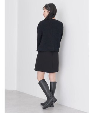 earth music&ecology カールヤーンカーディガン Black