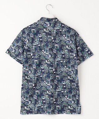 23区GOLF 【MEN】【キングサイズ/吸水速乾/UVカット】パリマップ総柄ポロシャツ ネイビー系5