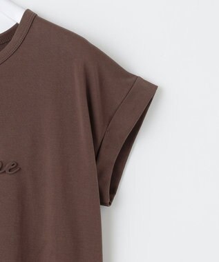 ANY SIS エンボスロゴ Tシャツ ブラウン