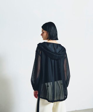 GRACE CONTINENTAL メッシュコンビフーディー ブラック