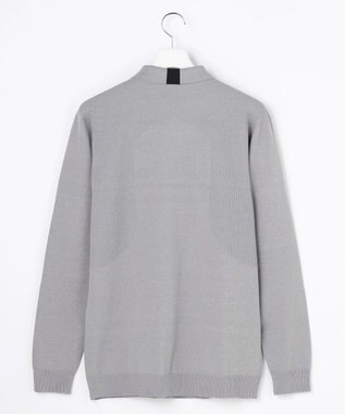 23区GOLF 【MEN】長袖ニットポロシャツ ホールガーメント ライトグレー系