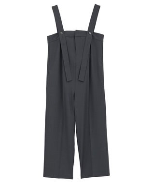 CRAFT STANDARD BOUTIQUE ワイドサロペットパンツ Charcoal Gray