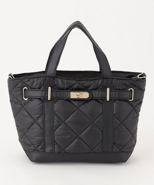 J.PRESS LADIES 【2way】ボンディングキルト バッグ ブラック系