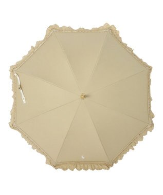 MOONBAT POLO RALPH LAUREN 晴雨兼用 長傘 エンブフリル 日傘 遮光 遮熱 UV ブラウン