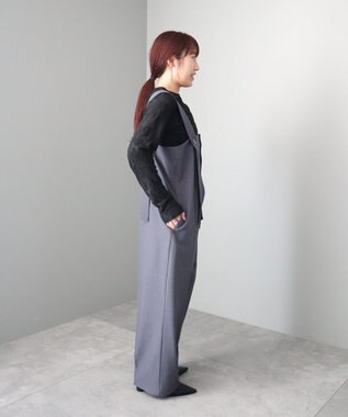 CRAFT STANDARD BOUTIQUE ワイドサロペットパンツ Charcoal Gray