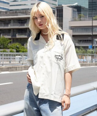 WEGO 【ユニセックス着用ITEM】ボーリングシャツ（SS） ホワイト