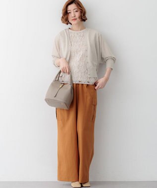 23区 【WEB&一部店舗限定カラーあり】シャイニーシアー ドルマンスリーブ カーディガン アイボリー系