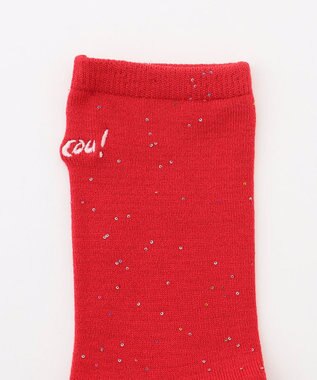 組曲 【先行予約・Flower Collection】スパンコール ソックス レッド系