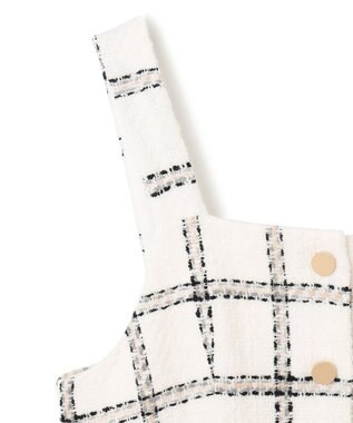 GRACE CONTINENTAL チェックツイードジャンパースカート ホワイト